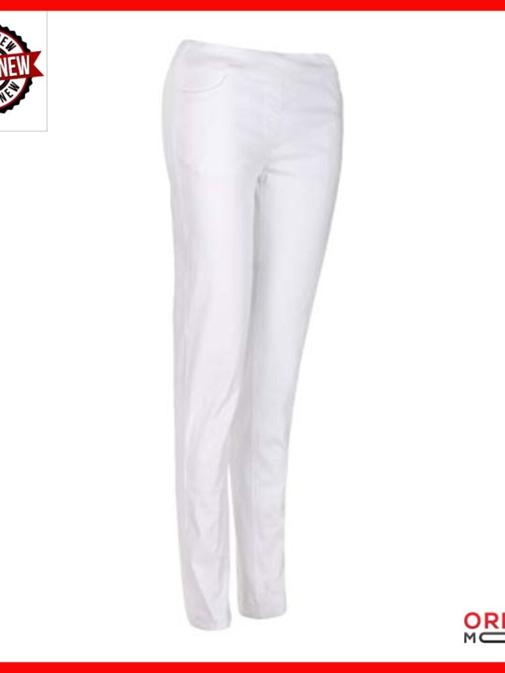 Pull-On Straight Leg Pants with Tummy Control Panel for Active Wear - Picture 3 of 7